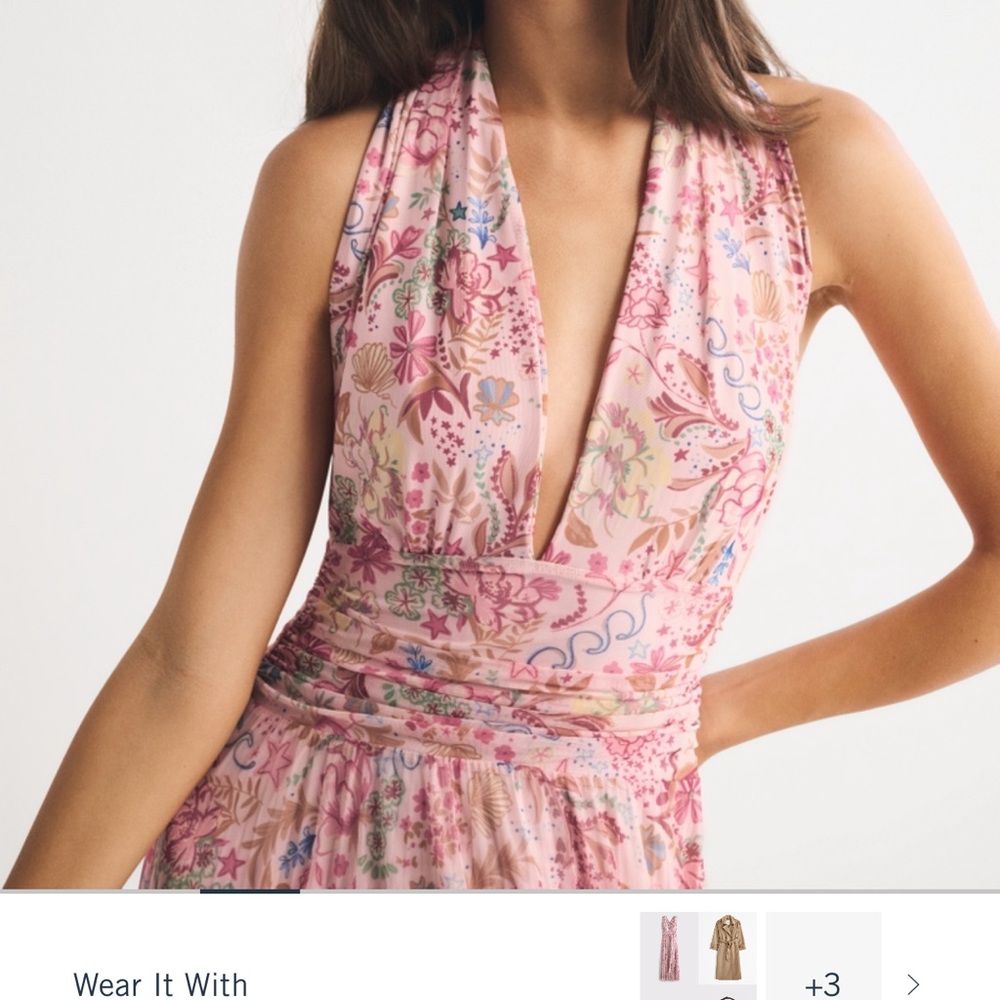 Abercrombie multiway Floral Halter Maxi Dress - Picture 2 of 3